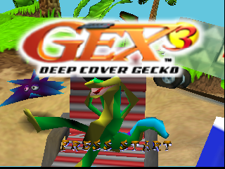 Gex 3 - Deep Cover Gecko (Europe) (En,Es,It) Title Screen